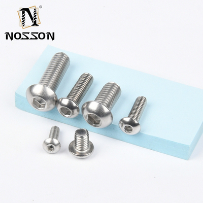 304 acero inoxidable Hexagonal Chamber Resistencia a la corrosión Muebles Socket tornillos y pernos con cabeza redonda estándar DIN