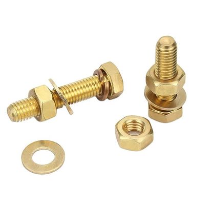 Sistema de medición INCH Cerrojo de cabeza hexagonal de latón M3 M4 M6 M8 M10 para planta de producción de sujetadores