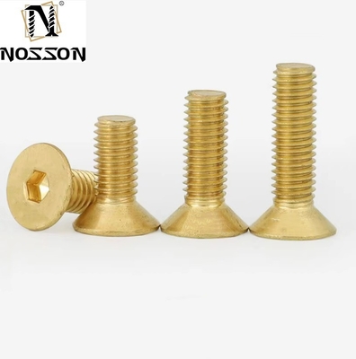 Para las instalaciones eléctricas, tornillos de conexión de cabeza plana con recubrimiento de zinc de la norma ANSI/ASME y tornillos de cabeza de contraenchufe de latón
