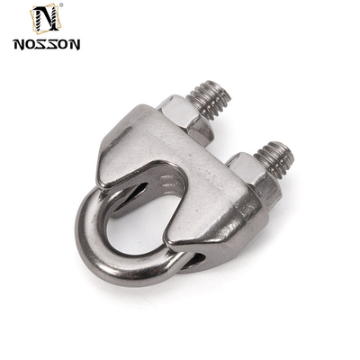 Tamaño métrico DIN Clip de cuerda de alambre de acero inoxidable estándar Clampada de cable de aparejo marítimo forjado con soporte personalizado OEM
