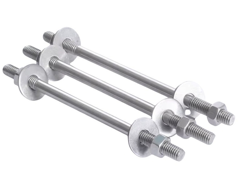 Zinc acabado plata de acero inoxidable rodada con rosca nueces pesadas barras de rosca de rosca de rosca para aplicaciones de trabajo pesado