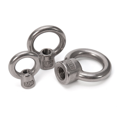 SS314 Ojo de Nudo de Acero Inoxidable M6 elevación JIS1169 gancho de tornillo con grado A4-80 acabado pulido estándar DIN