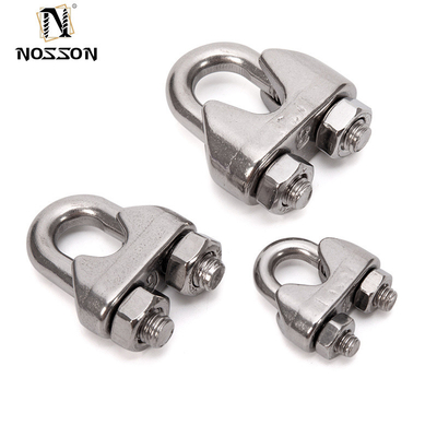 Clampada de cuerda de alambre forjado de tamaño métrico DIN 741 de 10 mm personalizada para ensambles de aparejos marinos de acero inoxidable pulido en la industria general
