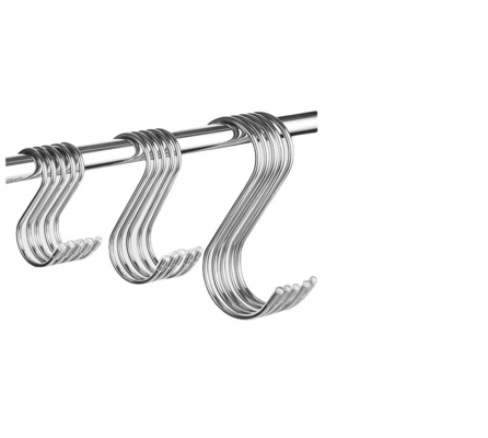 Anodizado azul métrico ganchos de metal en forma de S para el mostrador de gabinete de cocina m1.6 m2 m2.5 m3 m4 m5 m6 m8 m10 m12 m14 m16 m20