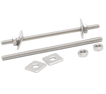 Sistema de medición de la barra roscada de doble cabeza de tornillo de acero inoxidable de roscado de pared de tornillo y tuerca M6 M8 M16