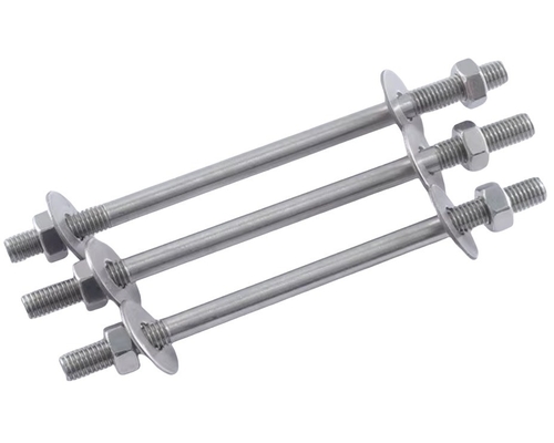 Sistema de medición de la barra roscada de doble cabeza de tornillo de acero inoxidable de roscado de pared de tornillo y tuerca M6 M8 M16