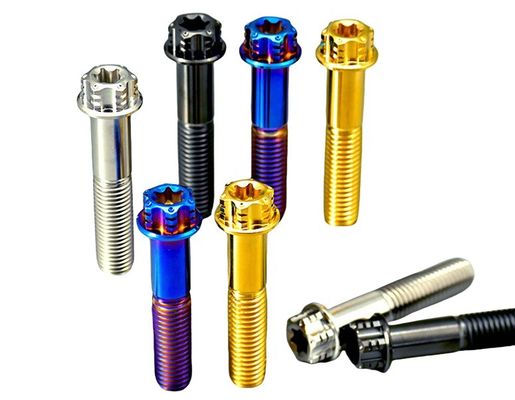 JIS estándar ZINC acabado duradero M6 * 40mm aleación de titanio Torx cabeza tornillos tornillo para el motor de la rueda delantera Hub Scooter