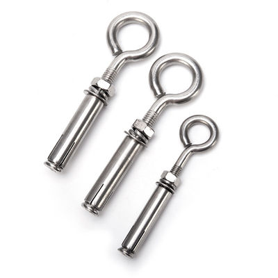Tipo de cabeza redonda INCH de acero inoxidable M6 M8 M10 Techo de pared de trabajo pesado de hormigón Anclado de eyebolt de expansión hombro eyebolt tornillo con tuerca