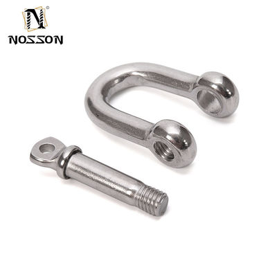 Tecnología de fundición de precisión de acero inoxidable tipo largo de elevación Dee tornillo pin Ss304 o Ss316 D grilletes con diseño de arco