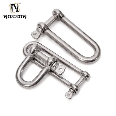 Tecnología de fundición de precisión de acero inoxidable tipo largo de elevación Dee tornillo pin Ss304 o Ss316 D grilletes con diseño de arco