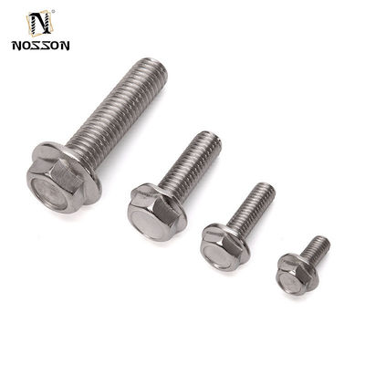 Finitura de zinc de eslabón SUS304 316 Tornos de cabeza de brida hexadecimal M5 M6 M8 M10 M12 M14 M16 M20 DIN ISO Grado de inclinación de hilo fino grueso 304/316