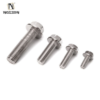 Finitura de zinc de eslabón SUS304 316 Tornos de cabeza de brida hexadecimal M5 M6 M8 M10 M12 M14 M16 M20 DIN ISO Grado de inclinación de hilo fino grueso 304/316