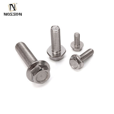 Finitura de zinc de eslabón SUS304 316 Tornos de cabeza de brida hexadecimal M5 M6 M8 M10 M12 M14 M16 M20 DIN ISO Grado de inclinación de hilo fino grueso 304/316