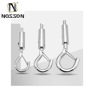 OEM personalizado 4.6mm-12mm cuerda de alambre bloqueo cabeza colgante panel de luz colgante luz gancho con hebilla de seguridad y ganchos de resorte