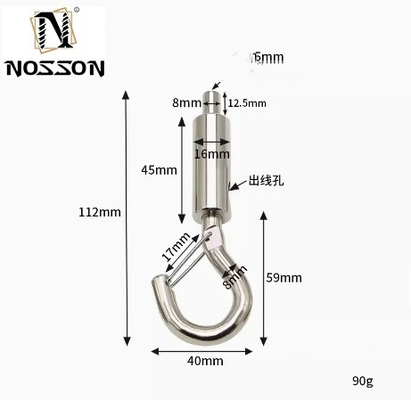 OEM personalizado 4.6mm-12mm cuerda de alambre bloqueo cabeza colgante panel de luz colgante luz gancho con hebilla de seguridad y ganchos de resorte