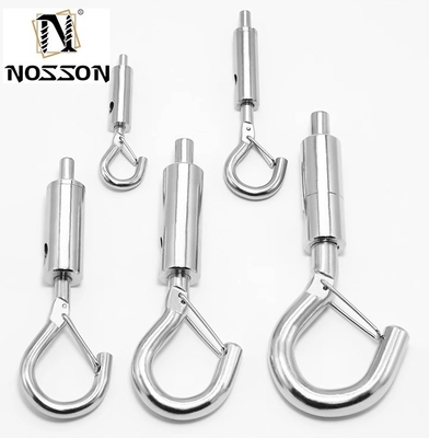 OEM personalizado 4.6mm-12mm cuerda de alambre bloqueo cabeza colgante panel de luz colgante luz gancho con hebilla de seguridad y ganchos de resorte