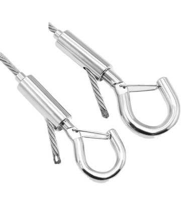 Tratamiento electrolítico de acero inoxidable de 8 mm-50 mm de doble extremo de perno con gancho para perros