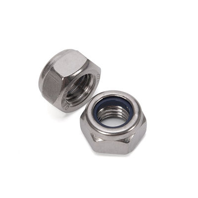 Sistema de medición métrico DIN985 Acero inoxidable A2 A4 M6 Zincado Hex Nylon Insert Nuts para la industria general