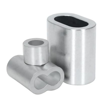 Accesorios de cuerda de alambre de acero inoxidable métrico estándar DIN Ferrulas en forma de reloj de arena de doble agujero para una excelente eficiencia