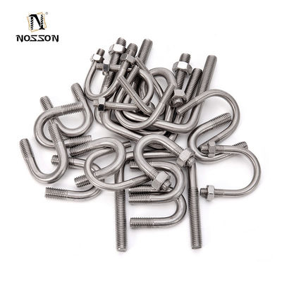 Estándar ISO DIN Estándar M5 M6 M8 M10 M12 Cerrojos de acero inoxidable U Redondo Cuadrado Doblar U-Bolt U Cerrojos de sujeción y tuercas