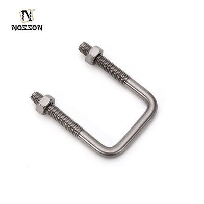 Clampada de tubería de tornillo U de acabado simple con tuercas para M3 M4 M5 M6 M8 M10 M12 M16 M20 Tubos de acero galvanizado por sumersión en caliente