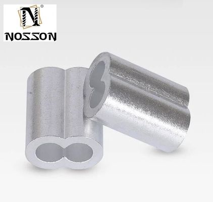 Accesorios de cuerda de alambre de acero inoxidable métrico estándar DIN Ferrulas en forma de reloj de arena de doble agujero para una excelente eficiencia