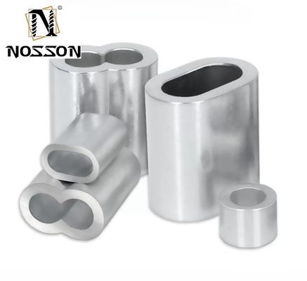 Accesorios de cuerda de alambre de acero inoxidable métrico estándar DIN Ferrulas en forma de reloj de arena de doble agujero para una excelente eficiencia