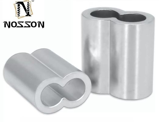 Accesorios de cuerda de alambre de acero inoxidable métrico estándar DIN Ferrulas en forma de reloj de arena de doble agujero para una excelente eficiencia