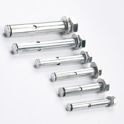 Acero marrón M6 M8 M10 anclaje de expansión perno fijo perno escudo de anclaje con perno hexagonal para aplicaciones de trabajo pesado acabado gris
