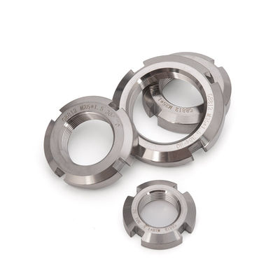 Sistema de medición métrico 304 acero inoxidable cerradura redonda acoplamiento de cerradura agujereado ranurado Hex Flange Nut para la industria automotriz