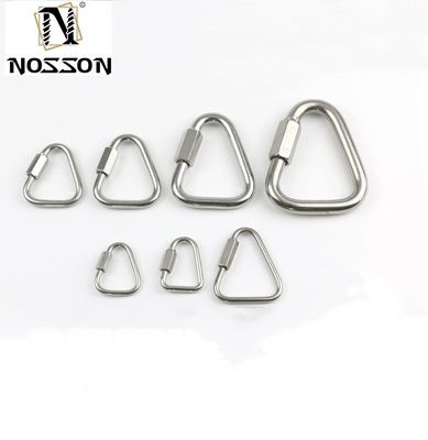 Material altamente pulido y acabado zincado galvanizado oval de enlace rápido para hardware de aparejo de tamaño personalizado