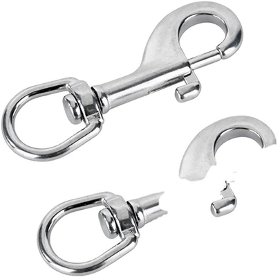 Carabiner de rodadura de cerrojo de acero inoxidable de acabado plano para la industria general 10 mm