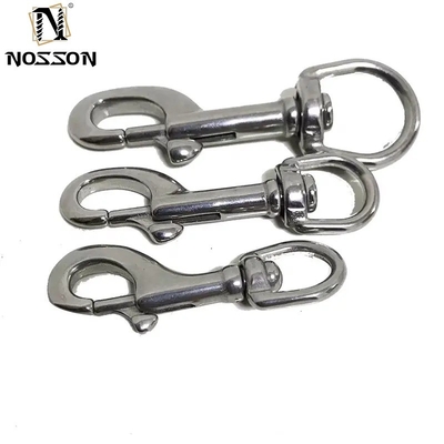 Carabiner de rodadura de cerrojo de acero inoxidable de acabado plano para la industria general 10 mm