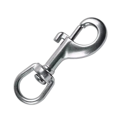 Acero inoxidable de minería SS304 SS316 A2 A4 Anillo oval cuerda de correa para perros ojo redondo gancho giratorio gancho rápido industria pesada accesorio esencial