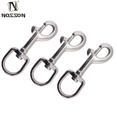 Acero inoxidable de minería SS304 SS316 A2 A4 Anillo oval cuerda de correa para perros ojo redondo gancho giratorio gancho rápido industria pesada accesorio esencial