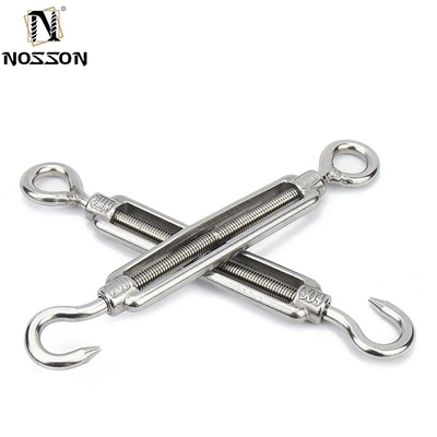 316 Cuadro de acero inoxidable Tipo de gancho de ojo Torno de abrazadera para el tensado de cuerdas de alambre de trabajo pesado y durabilidad en la industria minera
