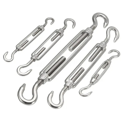 316 Cuadro de acero inoxidable Tipo de gancho de ojo Torno de abrazadera para el tensado de cuerdas de alambre de trabajo pesado y durabilidad en la industria minera