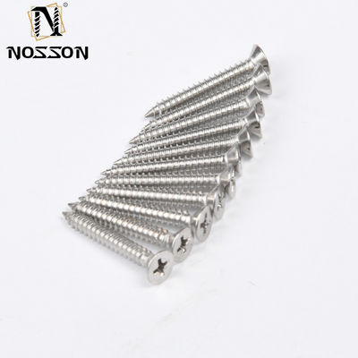 Metric DIN 304 acero inoxidable de cabeza plana de tornillo contra cabeza de máquina hundida de tornillos Phillips cola puntiaguda de auto-toque de tornillos