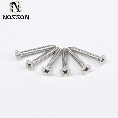 Metric DIN 304 acero inoxidable de cabeza plana de tornillo contra cabeza de máquina hundida de tornillos Phillips cola puntiaguda de auto-toque de tornillos