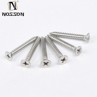 Metric DIN 304 acero inoxidable de cabeza plana de tornillo contra cabeza de máquina hundida de tornillos Phillips cola puntiaguda de auto-toque de tornillos