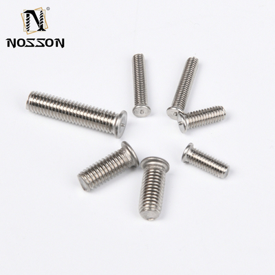 Estándar de la industria de la plata 304 tornillos de soldadura de acero inoxidable M3 / M4 / M5 / M6 / M8 tornillos de montaje de puntos de rodillo con estándar DIN