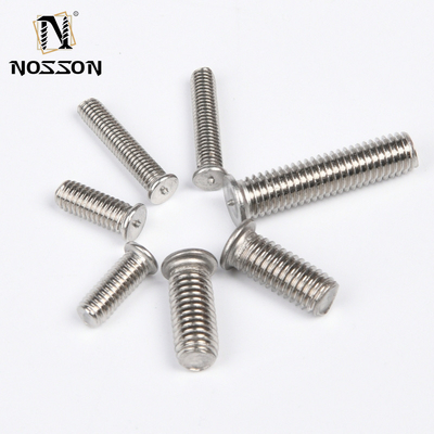 Estándar de la industria de la plata 304 tornillos de soldadura de acero inoxidable M3 / M4 / M5 / M6 / M8 tornillos de montaje de puntos de rodillo con estándar DIN