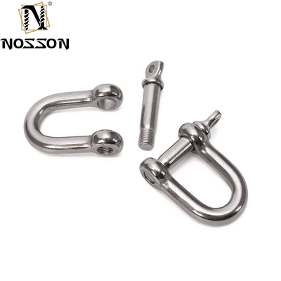 Tecnología de fundición de precisión 304 316 Bolsillo de acero inoxidable Tipo de cadena Grilleta D Grilleta para 8 mm Tamaño