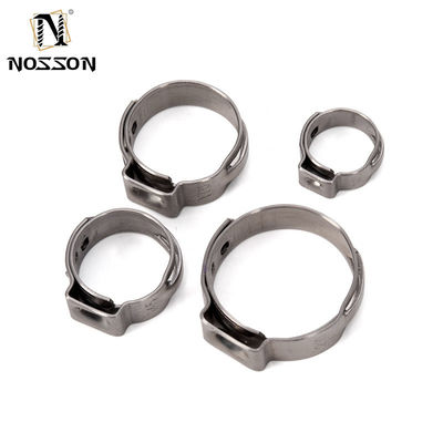 Clamparas de tubería de entrada estándar JIS Tipo de cuello de acero inoxidable Mini liberación de una sola oreja Clamparas de tubo para manguera de PVC de pequeño tamaño