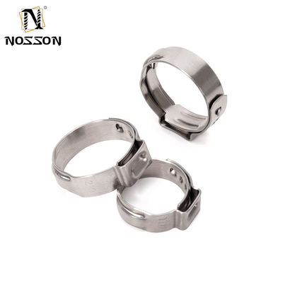 Clampada de manguera de oreja simple industrial estándar JIS con ajuste rápido y sistema de medición métrica hecha de acero inoxidable