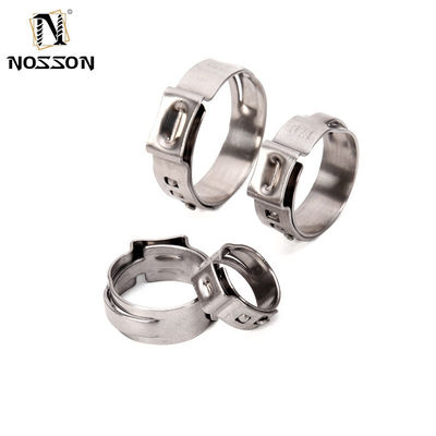 Muestra en stock ODM soportado de una sola oreja de manguera de abrazaderas para el espesor delgado de las tuberías de Pex