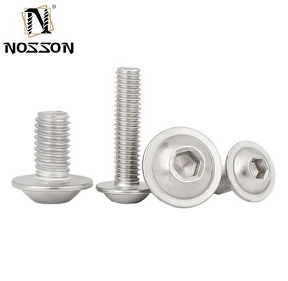 Cubierta de acero inoxidable negro con cabeza plana Torsión hexagonal con brida Hexagonal m3 m4 m5 m6 m8 m10 m12 m14 m16 m20