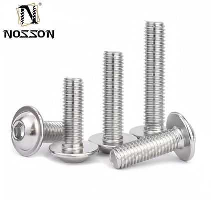 Sistema de medición de la cabeza plana ZINC Finish INCH de acero inoxidable 304 Hexagon Socket Head Flange Button Head Screw con estándar GB