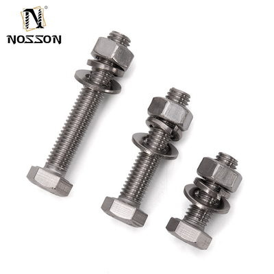Cerrojos y tuercas hexagonales de acero inoxidable revestidos con zinc DIN933 para aplicaciones mecánicas m3 m4 m5 m6 m8 m10 m12 m14 m16 m20