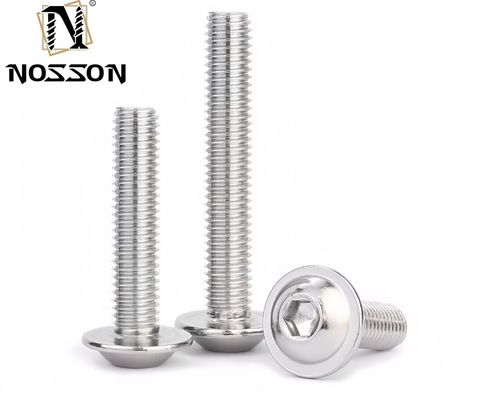Sistema de medición de la cabeza plana ZINC Finish INCH de acero inoxidable 304 Hexagon Socket Head Flange Button Head Screw con estándar GB